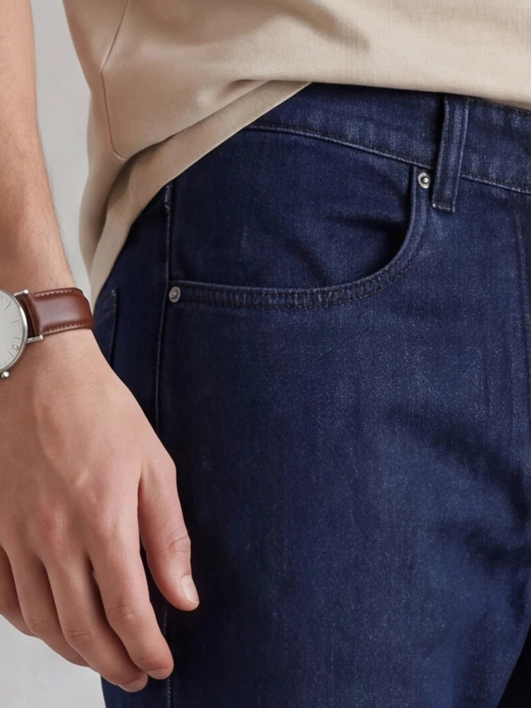 Relaxed Fit Denim Jeans | Dark Blue