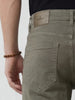 Solid Skinny Crop Denim Jeans | Olive