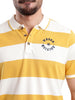 Premium Yellow Striped Polo T-Shirt