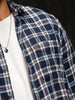 Checkered Full Sleeve Shirt  | Navy Blue