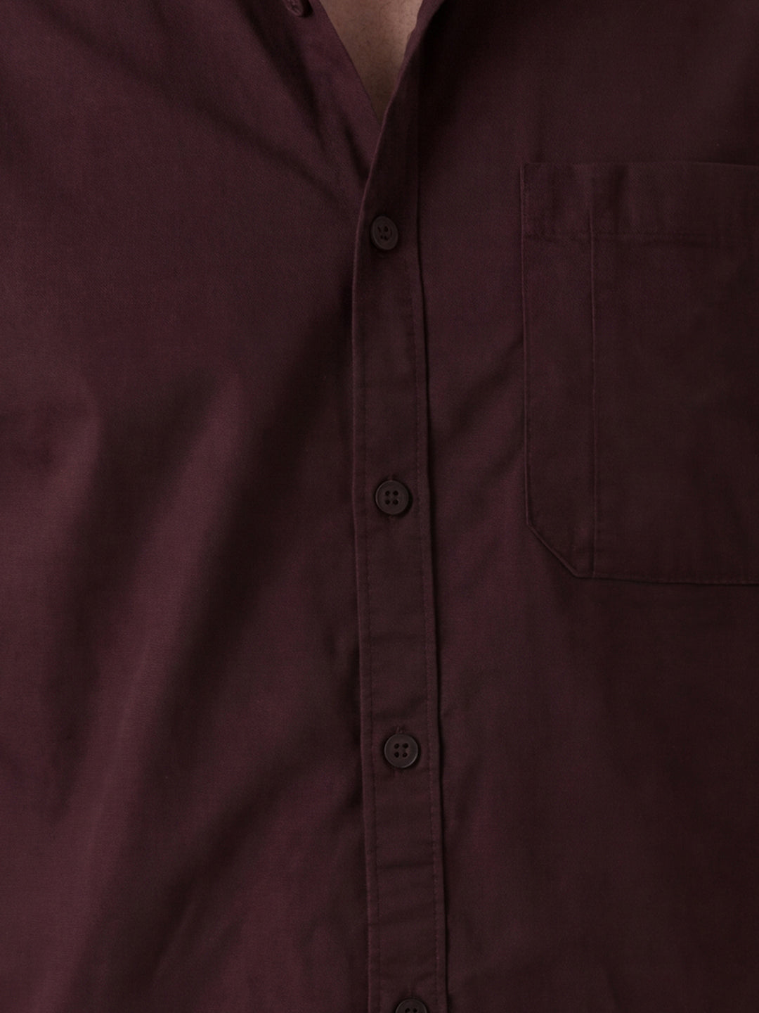 Solid Comfort Fit Full Sleeve Shirt | Wine