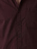 Solid Comfort Fit Full Sleeve Shirt | Wine