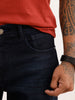 Solid Straight Fit Denim Jeans | Black