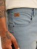 Solid Straight Fit Denim Jeans | Light Blue
