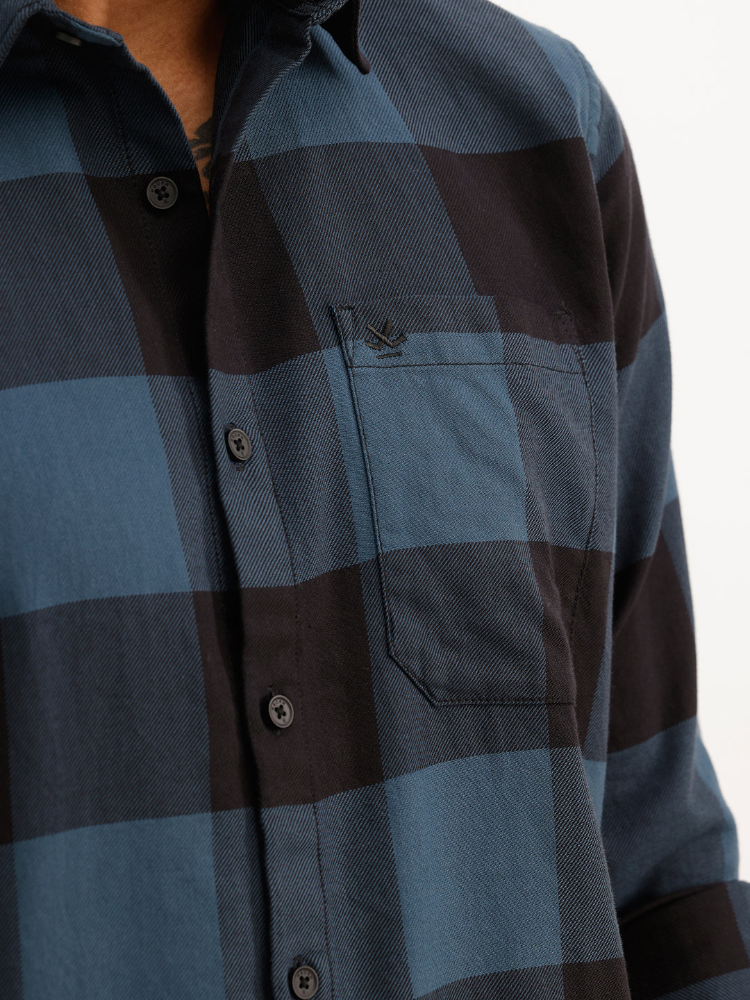 Regular Fit Checkered Full Sleeve Shirt | Brown