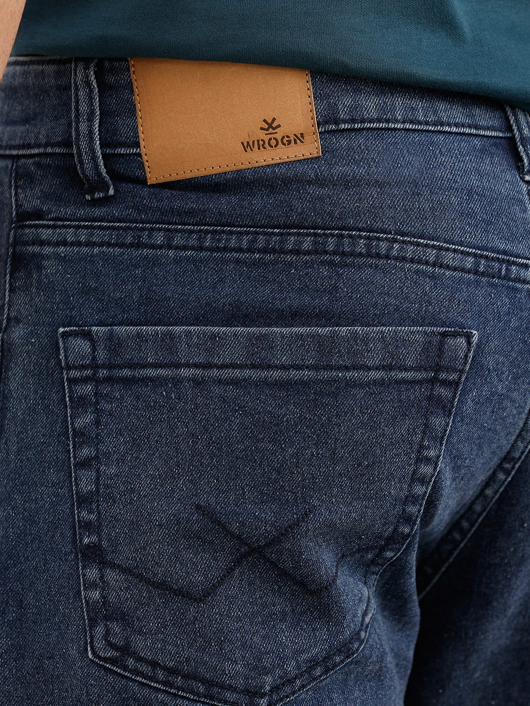 Washed Straight Fit Denim Jeans | Blue