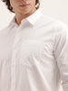 Solid Regular Fit Full Sleeve Shirt | White