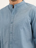 Textured Regular Fit Full Sleeved Shirt | Blue