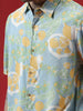 Breezy Blue Tropical Print Shirt