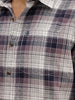Slim Fit Checkered Full Sleeve Shirt | Blue