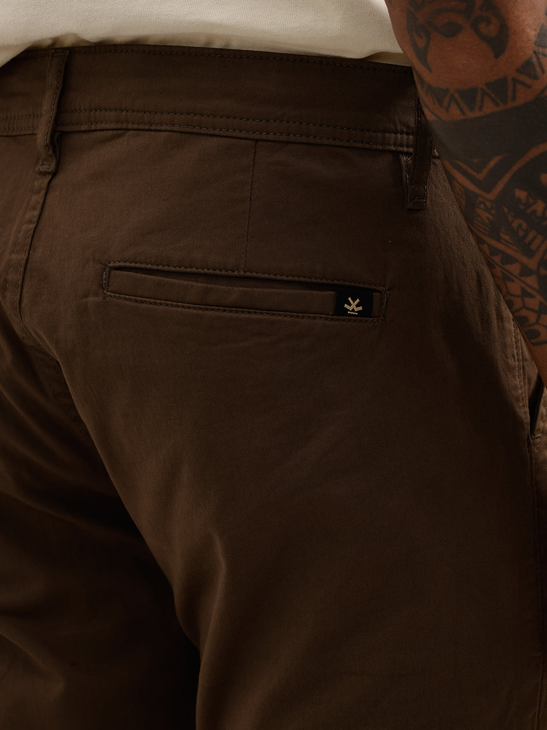 Solid Slim Fit Trouser | Olive