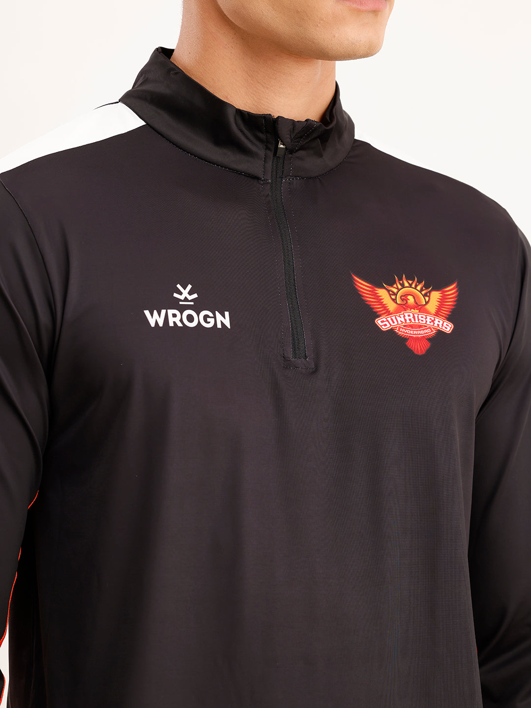 Wrogn x SRH Performance Quarter Zip T-Shirt | Black