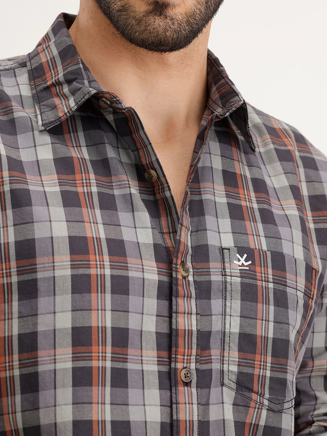 Regular Fit Checkered Shirt | Multicolor