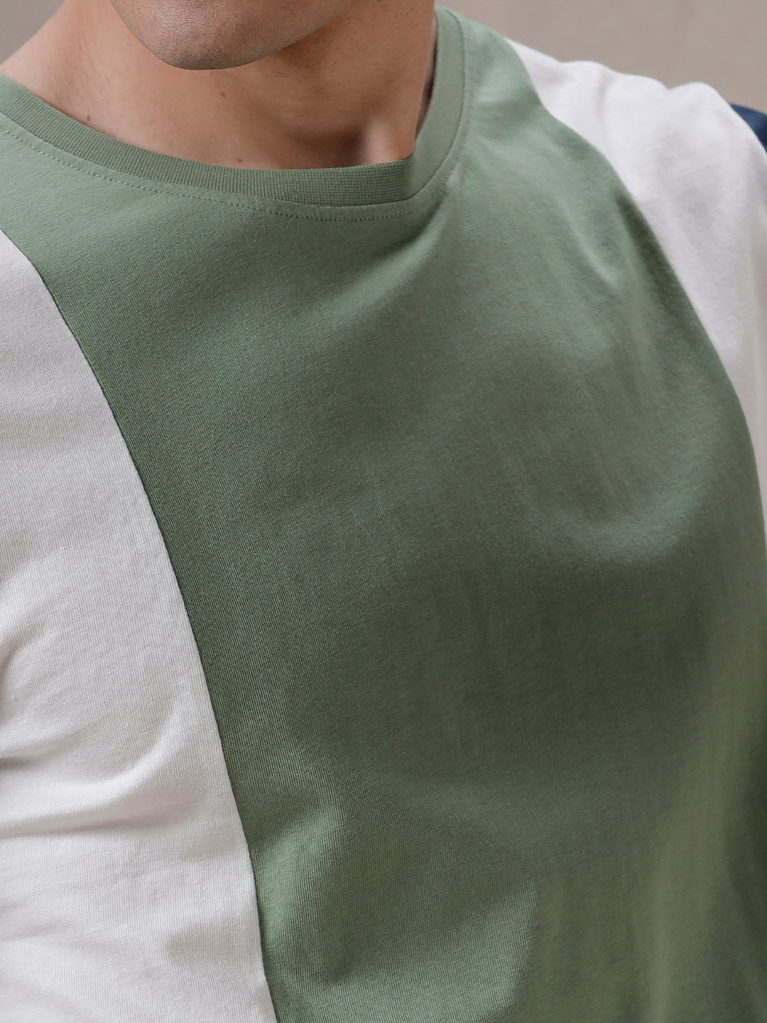 Cut And Sewn Olive T-Shirt