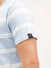Slim Fit Striped Polo T-Shirt | Light Blue
