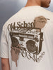 Casual Back Printed Oversized T-Shirt  | Beige