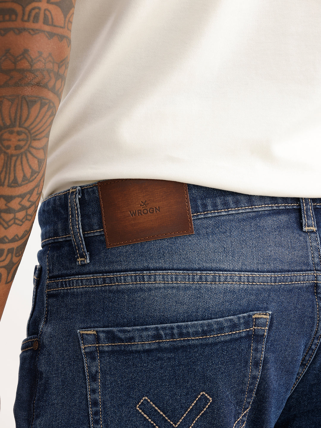 Washed Slim Fit Denim Jeans | Light Blue