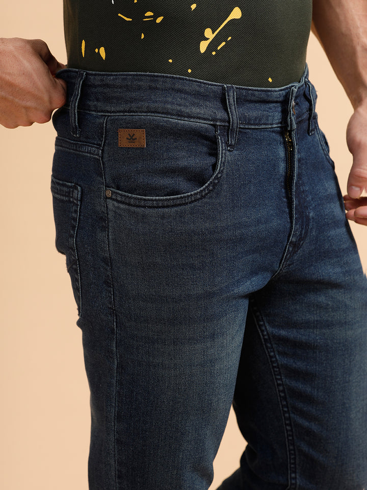 Casual Slim Fit Jeans | Dark Blue