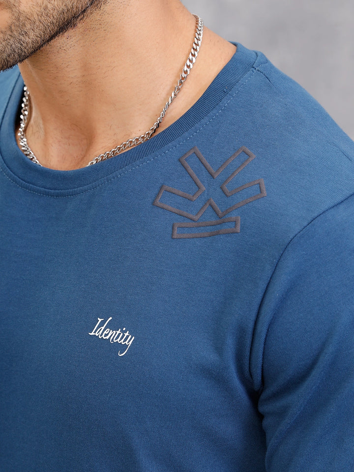 Puff Printed Regular Fit T-shirt | Blue