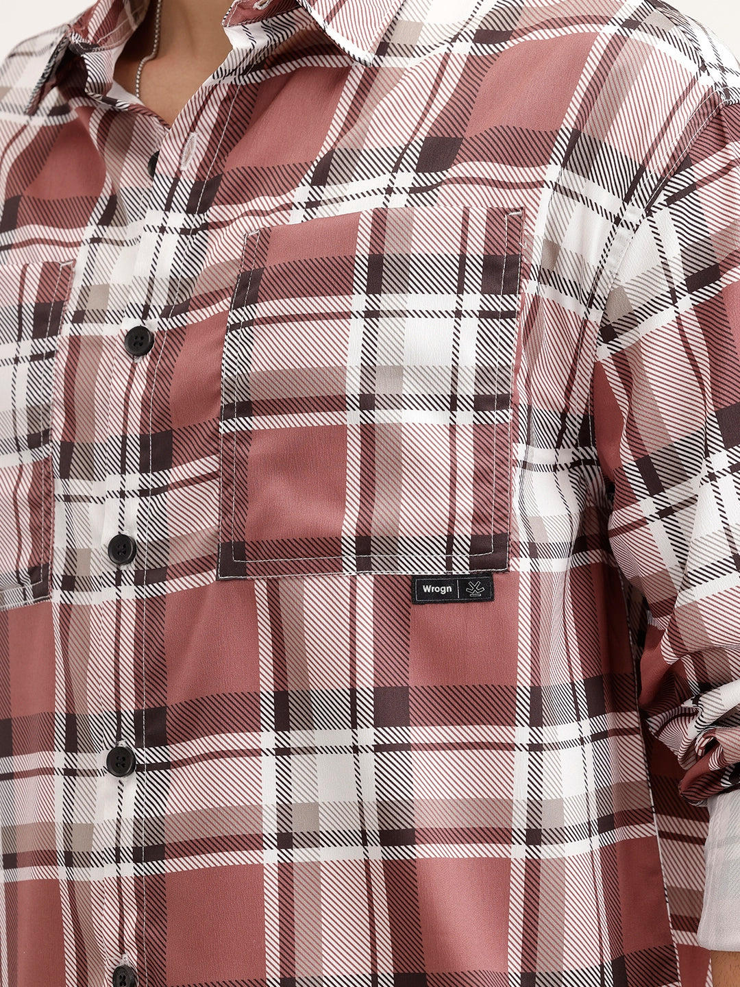 Oversized Fit Double Pocket Shirt | Rust