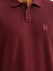 Solid Slim Fit Polo T-Shirt | Wine