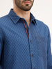 Slim Fit Textured Shirt | Blue