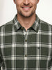 Comfort Fit Checkered Shirt | Dark Green