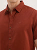 Textured Solid Regular Fit Shirt | Brown