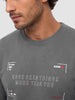 Slim Fit Placement Printed Sweatshirt | Grey