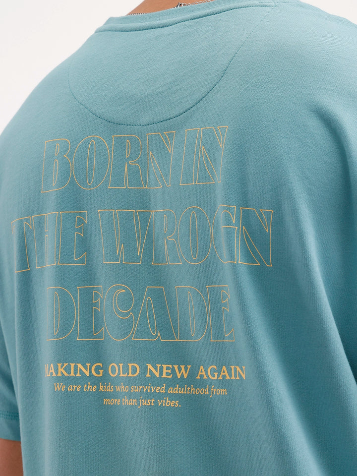 Oversized Back Printed T-Shirt | Green