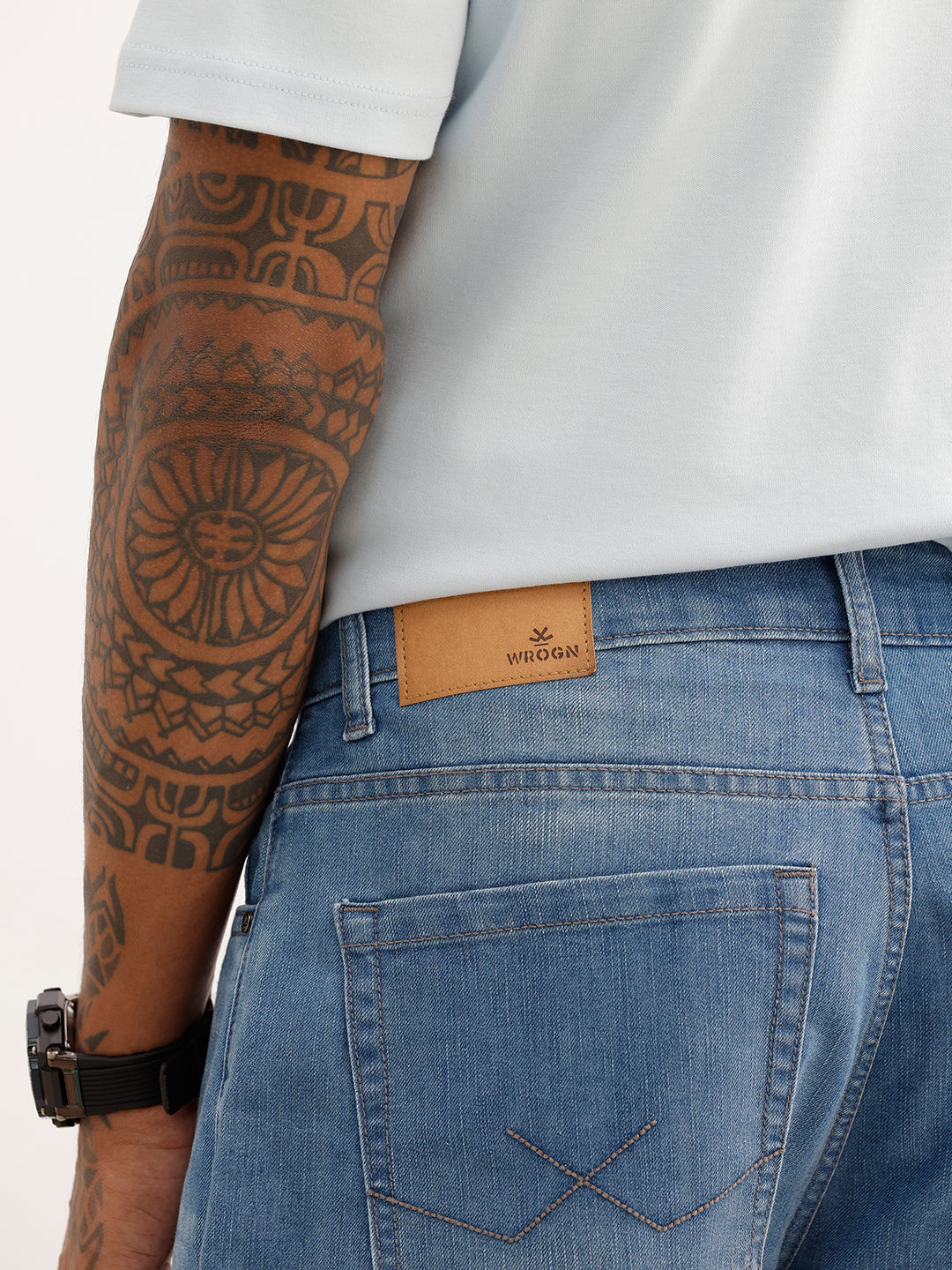 Anti Fit Faded Denim Jeans | Light Blue | WUJN2921M