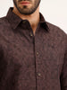 Textured Regular Fit Shirt | Brown