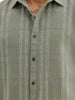 Slim Fit Checkered Full Sleeve Shirt | Green