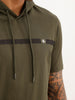 Slim Fit Half Sleeve Hooded T-Shirt | Dark Green