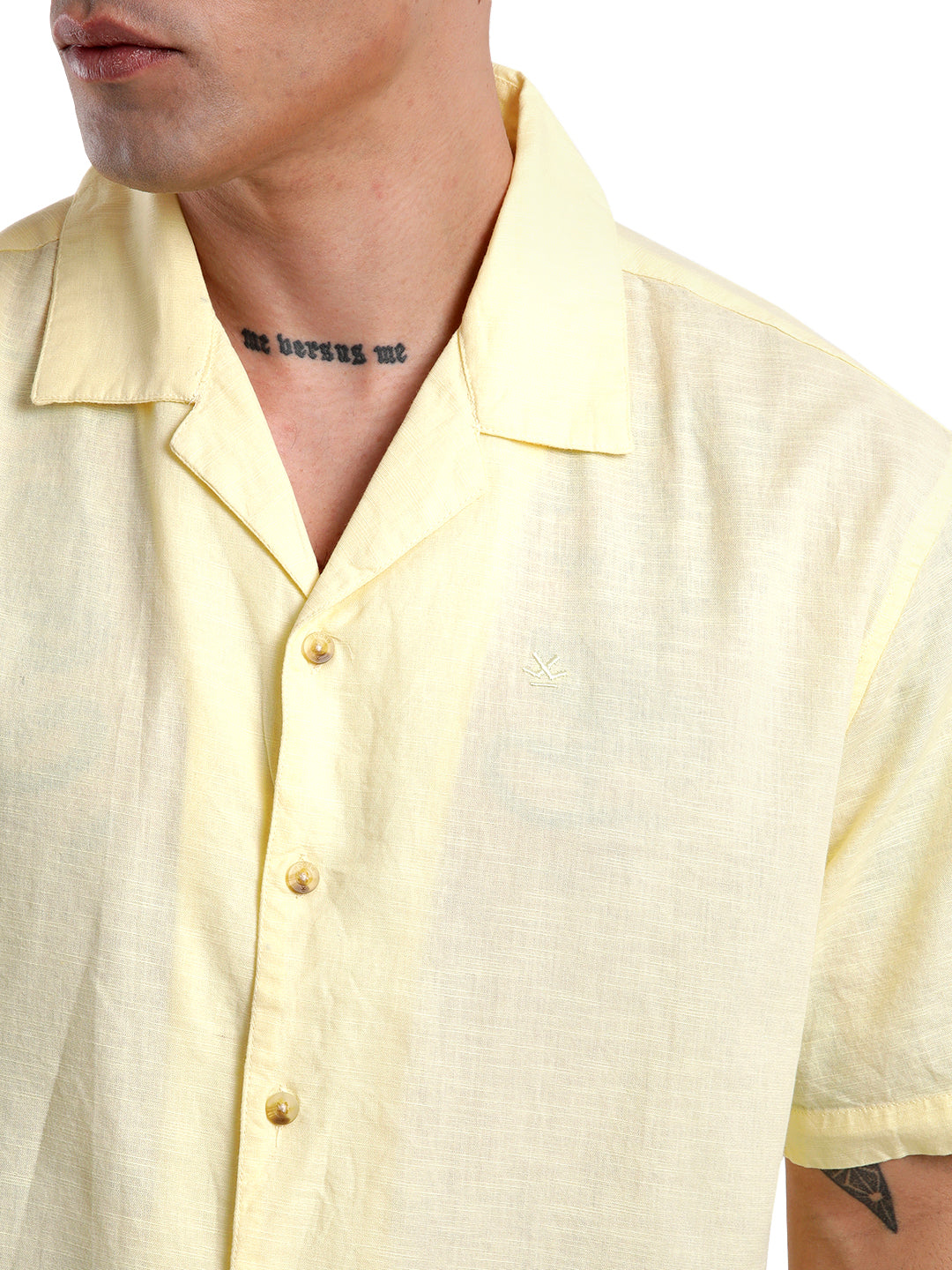 Yellow Sunshine Resort Collar Shirt