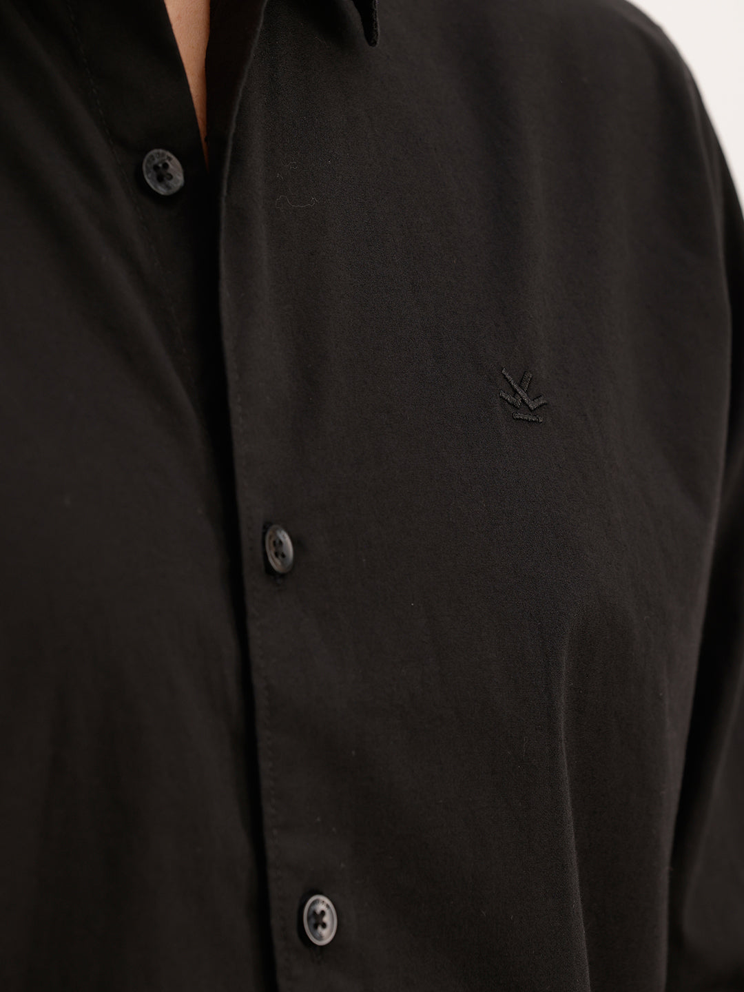 Solid Slim Fit Full Sleeve Shirt | Black | WSH02FSSL0315S