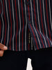 Regular Fit Striped Shirt | Navy Blue