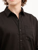 Solid Regular Fit Full Sleeve Shirt | Black