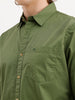 Solid Regular Fit 100% Cotton Shirt | Olive