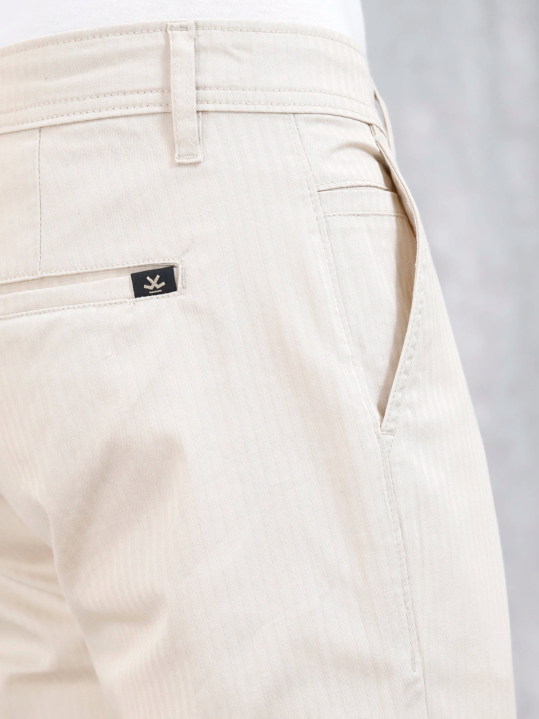 Men's Casual Straight Fit Trousers | Khaki