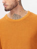 Knitted Mustard Crew Neck Sweater