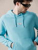 Minimalist Typography Blue Hoodie