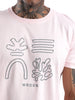 Coral Pink Logo Printed T-Shirt