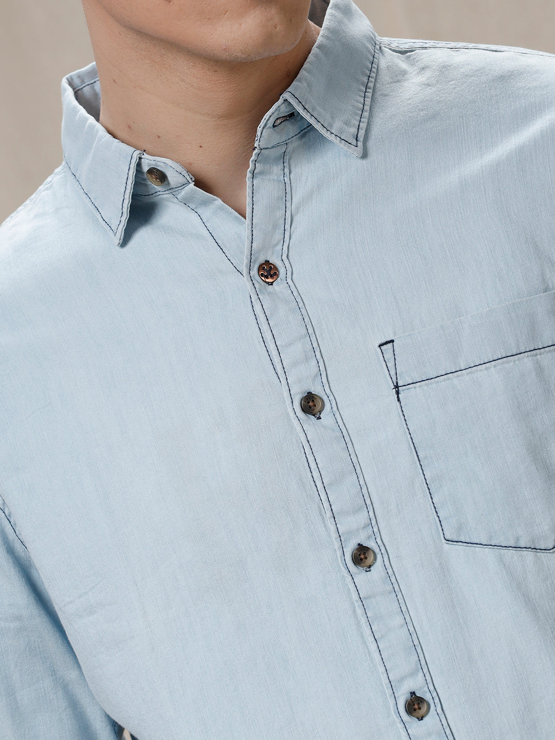 Denim Lines Casual Shirt