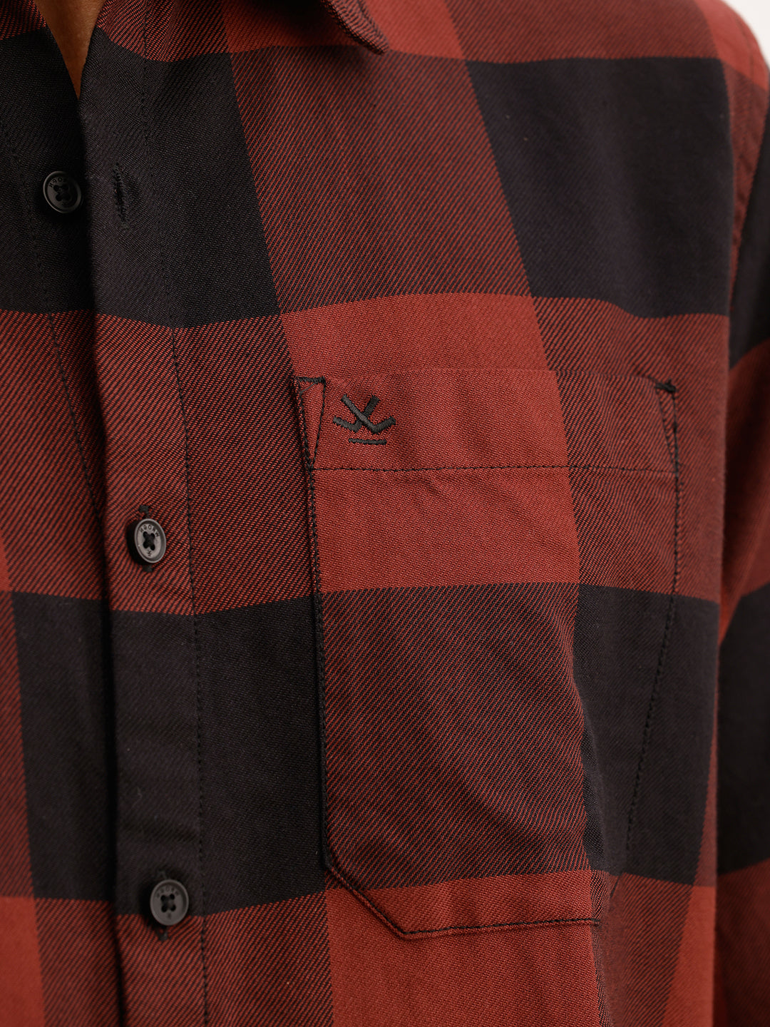 Regular Fit Checkered Shirt | Brown
