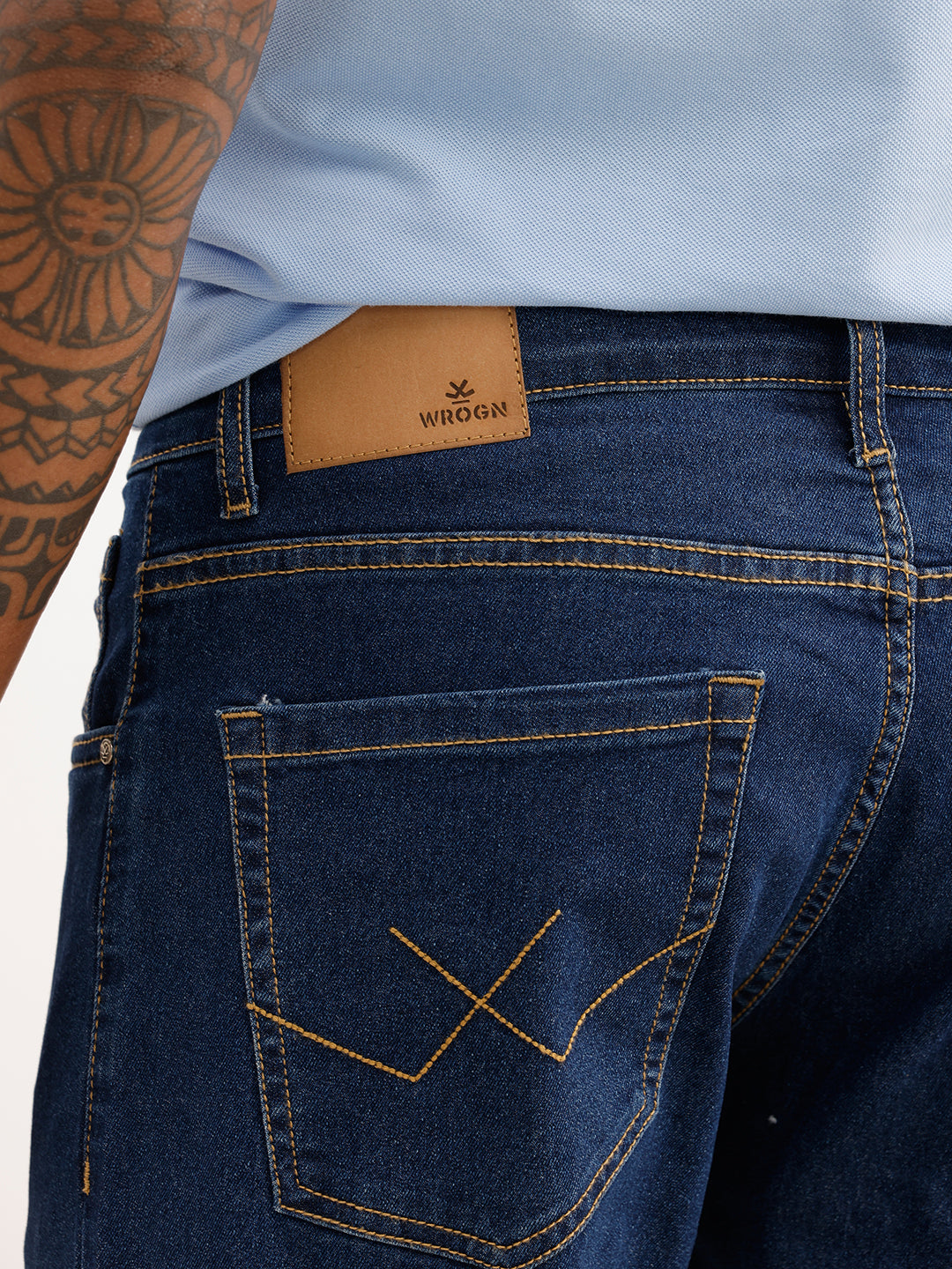 Solid Straight Fit Denim Jeans | Blue