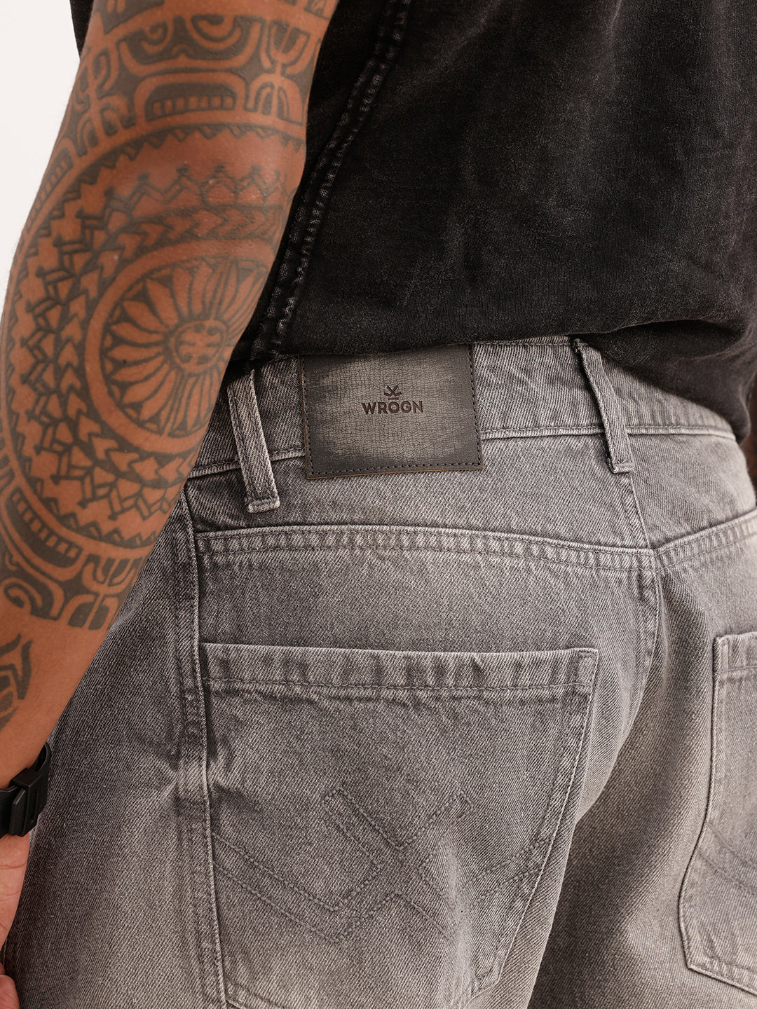 Anti Fit Cut & Sew Denim Jeans | Grey | WJN0200AT2145S