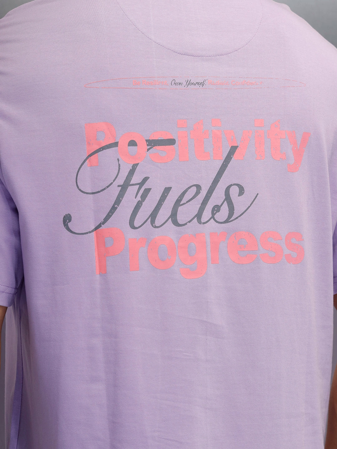 Men's oversized tshirt with graphic print on back  | Purple