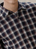 Bold Navy Blue Checked Shirt