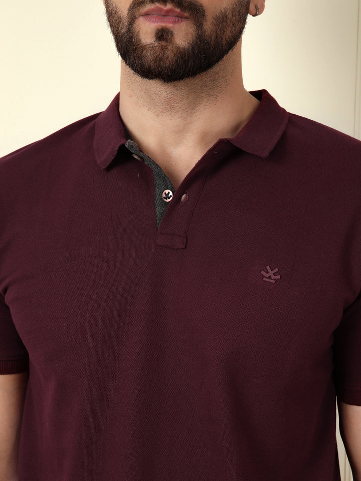 Basic Marron Pique Polo